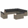 vidaXL Set sof&aacute;s de jard&iacute;n con cojines 13 piezas rat&aacute;n sint&eacute;tico gris