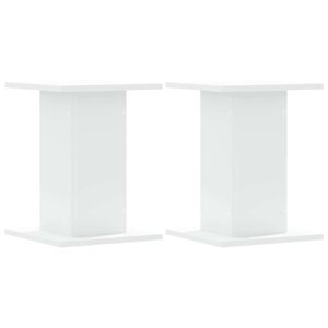 vidaXL Soportes altavoces 2 uds madera ingenier&iacute;a blanco 30x30x40 cm