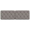vidaXL Cabecero de cama acolchado tela gris taup&eacute; 160 cm