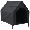 vidaXL Casa para mascotas Manual Negro 110 x 75 x 90 cm Acero