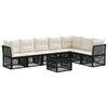 vidaXL Conjunto de sof&aacute;s de jard&iacute;n 8 pcs Negro rat&aacute;n sint&eacute;tico