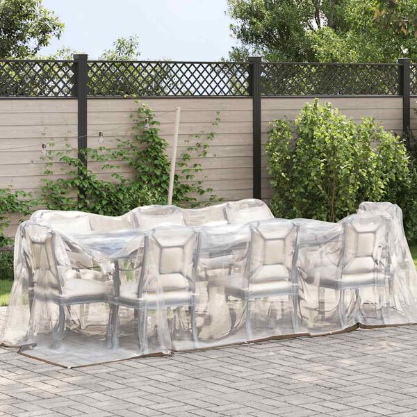 vidaXL Lona transparente con ojales polietileno 2x5 m