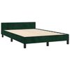 vidaXL Estructura cama sin colch&oacute;n terciopelo verde oscuro 120x190cm