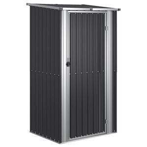 vidaXL Cobertizo jard&iacute;n acero galvanizado antracita 118,5x97x209,5 cm