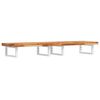 vidaXL Estante de lavabo de pared acero y madera maciza de acacia