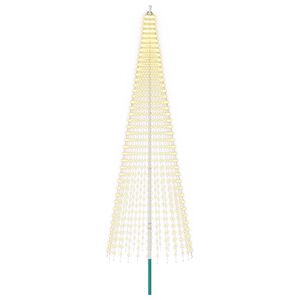 vidaXL &Aacute;rbol de Navidad con luces, estacas y m&aacute;stil 400 cm 1148 LED