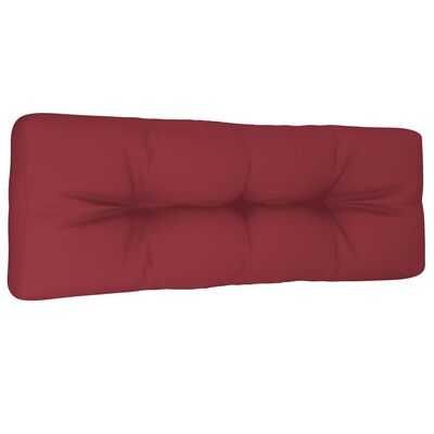 vidaXL Cojín para sofá de palets de tela rojo tinto 120x40x12 cm