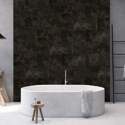 Grosfillex Baldosa de pared Gx Wall+ 11 uds mármol negro 30x60 cm