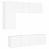 vidaXL Muebles de TV de pared 5 piezas madera de ingenier&iacute;a blanco