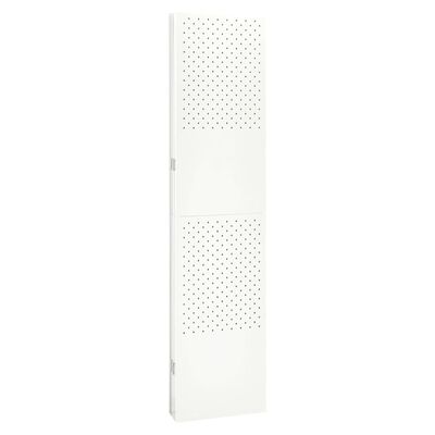 vidaXL Biombo divisor de 6 paneles acero blanco 240x180 cm