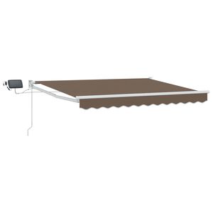 vidaXL Toldo manual retr&aacute;ctil con LEDs Topo 100% Poli&eacute;ster y Aluminio