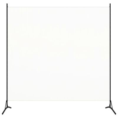 vidaXL Biombo divisor de tela blanco 175x180 cm