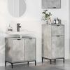 vidaXL Juego de muebles de ba&ntilde;o con caj&oacute;n 2 pcs Gris Concreto