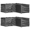 vidaXL Fundas muebles jard&iacute;n forma de L 2 uds 12 ojales 185x185x70 cm