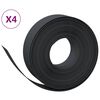 vidaXL Borduras de jardín 4 uds polietileno negro 10 m 15 cm