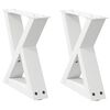 vidaXL Patas para mesa de centro (2 unidades), color blanco, 30 x (30-31,3) cm, acero