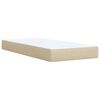 vidaXL Cama box spring con colch&oacute;n tela color crema 90x190 cm