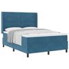 vidaXL Cama tipo Box Spring con colch&oacute;n Azul 160 x 200 cm Terciopelo