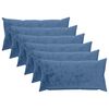 vidaXL Funda de almohada 6 uds. HEERLEN Azul Claro 40 x 80 cm Franela