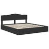 vidaXL Cama con almacenamiento Negro 200 x 200 cm Madera de ingenier&iacute;a