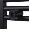 vidaXL Radiador toallero de ba&ntilde;o recto negro 500 x 1160 mm