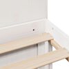 vidaXL Cama con estantería sin colchón madera maciza blanca 120x200 cm