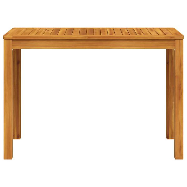 vidaXL Mesa de comedor de jard&iacute;n madera maciza de acacia 110x55x75 cm