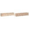 vidaXL Jardineras de exterior 2 unidades madera maciza de pino