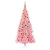 vidaXL Árbol de Navidad con 300 LED con soporte Rosa 180 cm PVC