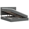 vidaXL Cama con almacenamiento y colch&oacute;n Gris oscuro 160 x 200 cm tela