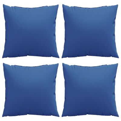 vidaXL Cojines decorativos 4 uds tela azul royal 50x50 cm