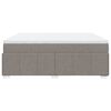 vidaXL Cama box spring con colch&oacute;n tela gris taupe 200x200 cm