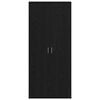 vidaXL Vitrina Roble negro 80 x 35 x 180 cm Madera contrachapada