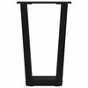 vidaXL Patas para mesa de centro en forma de V (2 unidades), color negro, 38 x (42-43,3) cm, acero
