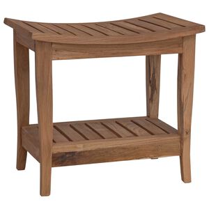 vidaXL Mesa Lateral de Ba&ntilde;o con almacenamiento Natural 50 x 35 x 45 cm