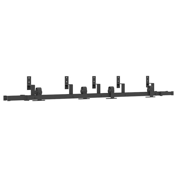 vidaXL Kit de herrajes para puertas correderas acero negro 200 cm