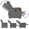 vidaXL Sill&oacute;n de masaje el&eacute;ctrico reclinable elevable tela gris oscuro