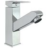 vidaXL Grifo para lavabo con funci&oacute;n extra&iacute;ble cromado 157x172 mm