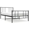 vidaXL Estructura cama sin colchón con estribo metal negro 90x190 cm