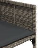 vidaXL Set comedor jard&iacute;n 7 pzas y cojines rat&aacute;n sint&eacute;tico gris