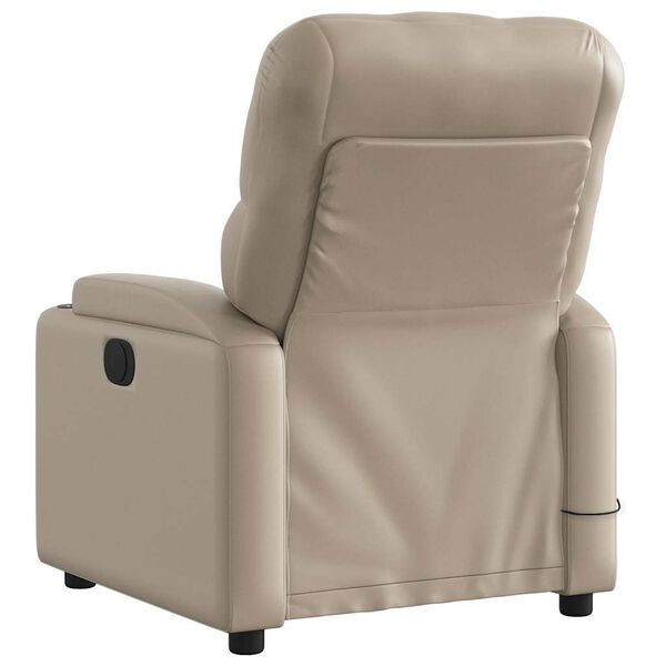 vidaXL Sill&oacute;n de masaje reclinable cuero sint&eacute;tico color capuchino