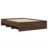 vidaXL Estructura de cama sin colch&oacute;n madera marr&oacute;n roble 120x200 cm
