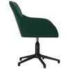 vidaXL Silla de oficina giratoria de terciopelo verde oscuro