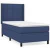 vidaXL Cama box spring con colch&oacute;n tela azul 80x200 cm