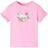 Camiseta infantil de manga corta rosa brillante 116
