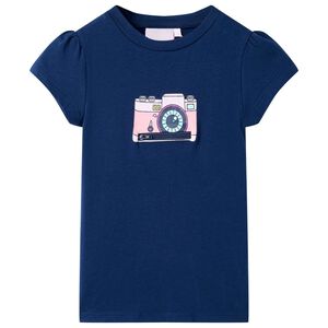 vidaXL Camiseta infantil azul marino 116