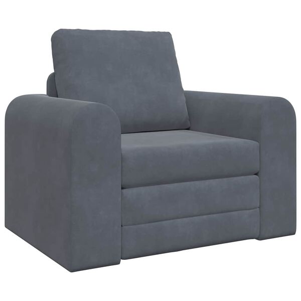 vidaXL Sofá cama Gris oscuro 98 x 71 x 83 cm Terciopelo