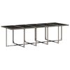 vidaXL Set de comedor de jard&iacute;n 11 pzas y cojines rat&aacute;n sint&eacute;tico gris