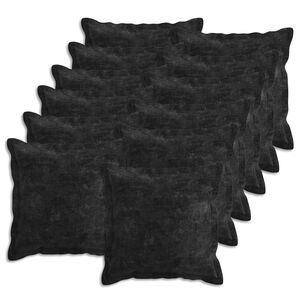vidaXL Coj&iacute;n con almohada HOUTEN 12 uds. Gris antracita Tela Chenille