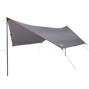 vidaXL Lona de camping impermeable gris y naranja 430x380x210 cm
